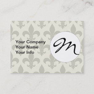 French Fleur de lis Pattern Classic Business Card