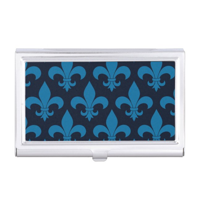 French Fleur de lis Pattern Classic Business Card Case (Front)
