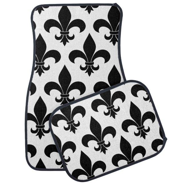 French Fleur de lis Pattern Classic Car Floor Mat (Set)