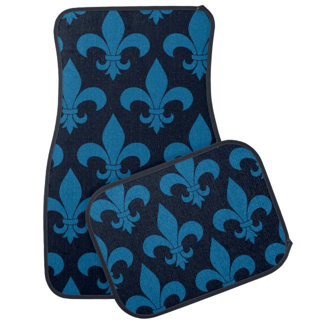 French Fleur de lis Pattern Classic Car Mat (Set)