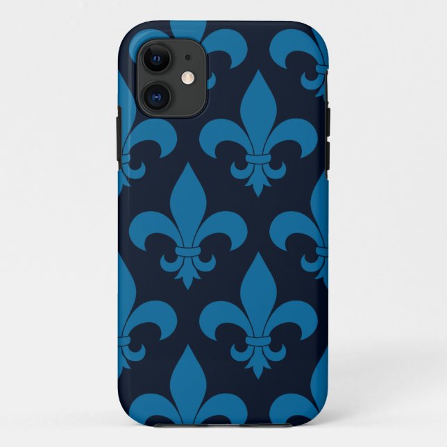 French Fleur de lis Pattern Classic Case-Mate iPhone Case (Back)
