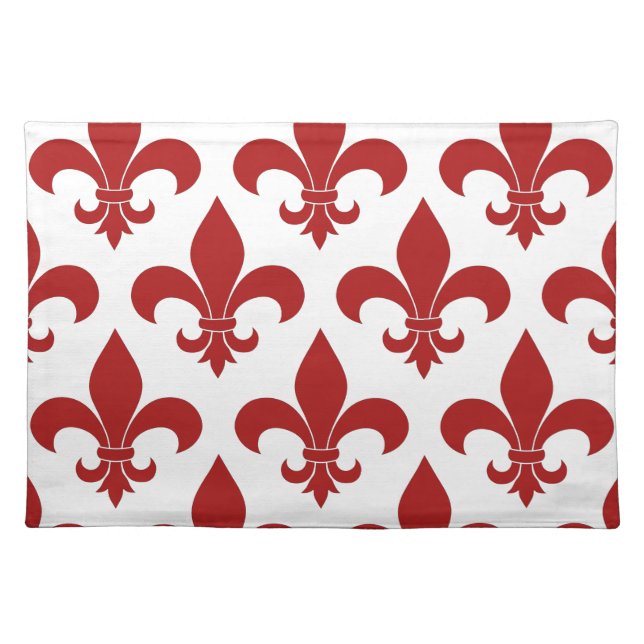 French Fleur de lis Pattern Classic Cloth Placemat (Front)