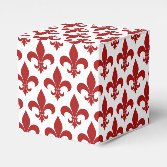 French Fleur de lis Pattern Classic Favor Boxes (Front Side)