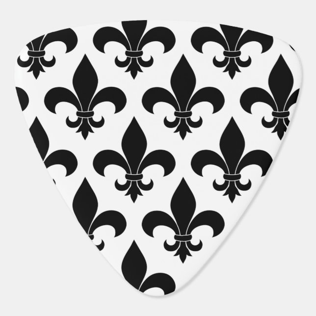 French Fleur de lis Pattern Classic Guitar Pick (Back)