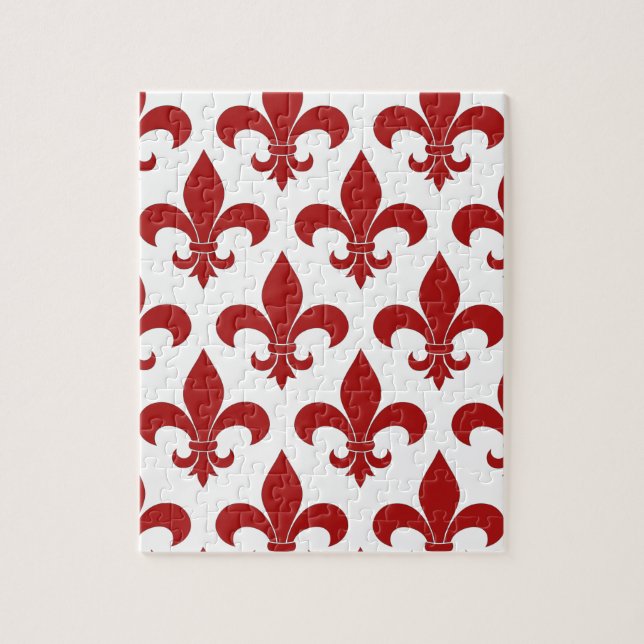 French Fleur de lis Pattern Classic Jigsaw Puzzle (Vertical)