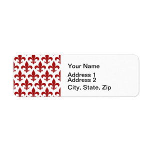 French Fleur de lis Pattern Classic Label