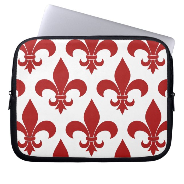French Fleur de lis Pattern Classic Laptop Sleeve (Front)