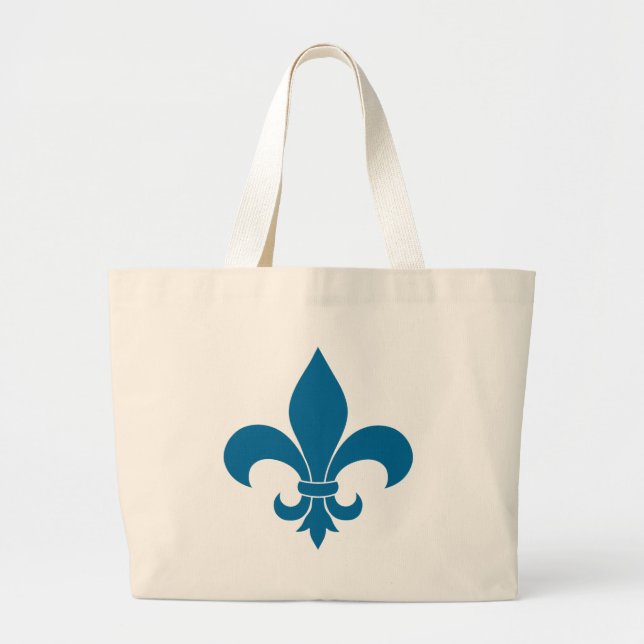 French Fleur de lis Pattern Classic Large Tote Bag (Front)