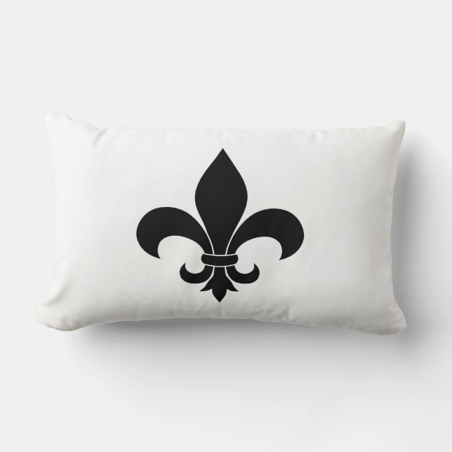 French Fleur de lis Pattern Classic Lumbar Pillow (Front)