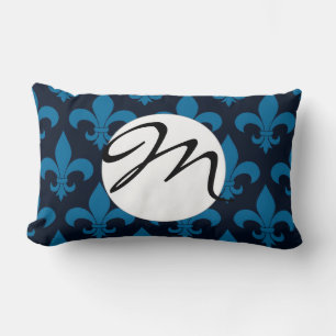 French Fleur de lis Pattern Classic Lumbar Pillow