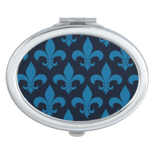 French Fleur de lis Pattern Classic Makeup Mirror