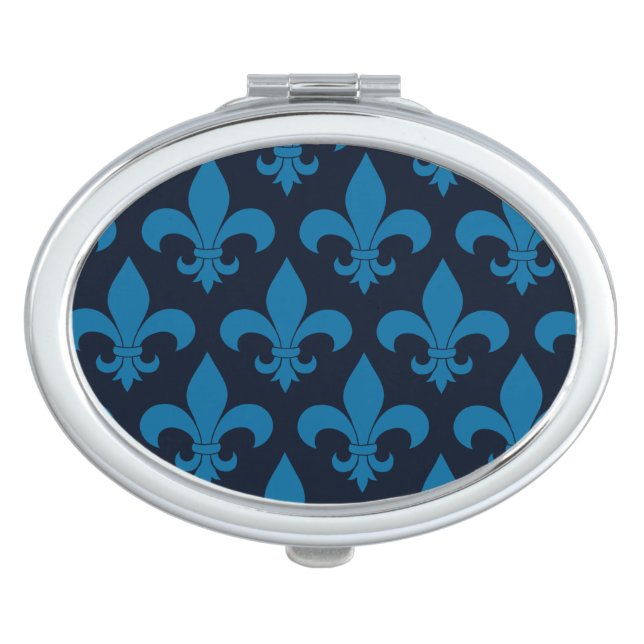 French Fleur de lis Pattern Classic Makeup Mirror (Front)