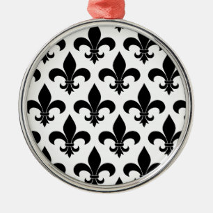 French Fleur de lis Pattern Classic Metal Ornament