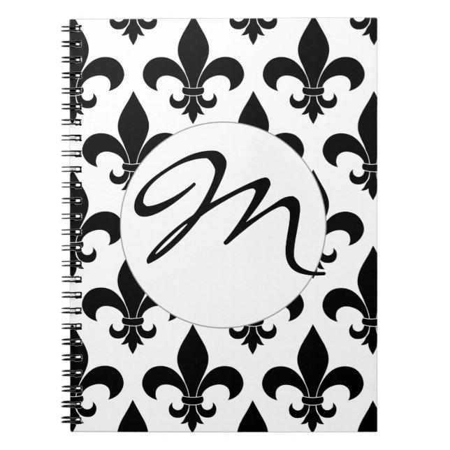 French Fleur de lis Pattern Classic Notebook (Front)