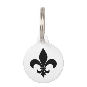 French Fleur de lis Pattern Classic Pet ID Tag