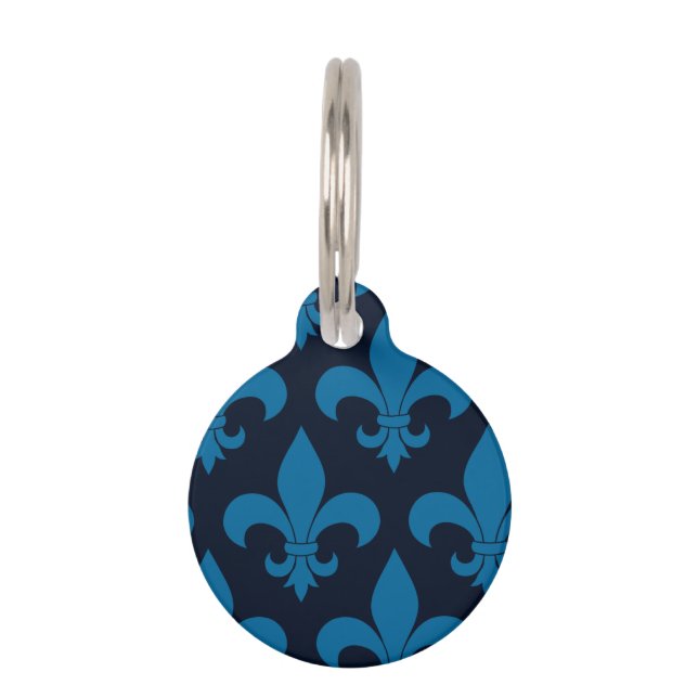 French Fleur de lis Pattern Classic Pet Tag (Front)