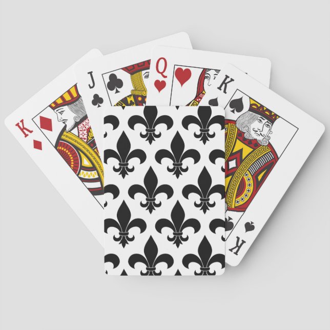 French Fleur de lis Pattern Classic Poker Cards (Back)
