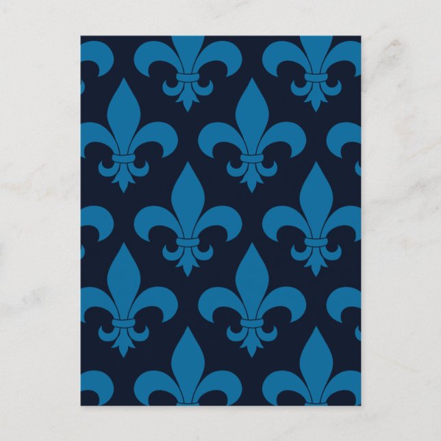 French Fleur de lis Pattern Classic Postcard (Front)