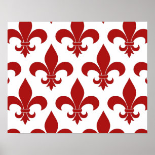 French Fleur de lis Pattern Classic Poster