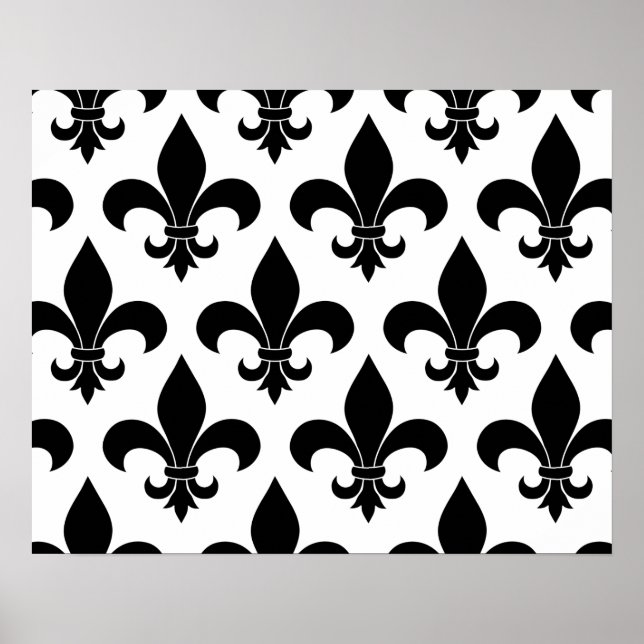 French Fleur de lis Pattern Classic Poster (Front)