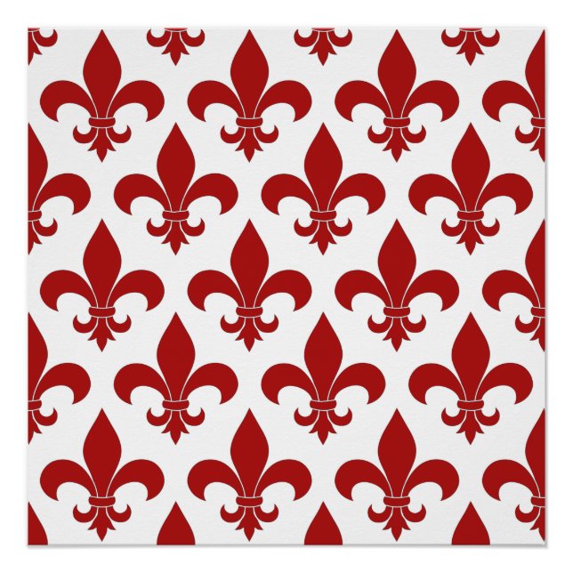 French Fleur de lis Pattern Classic Poster (Front)