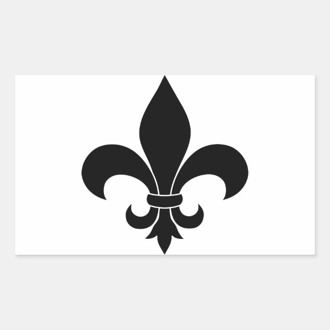 French Fleur de lis Pattern Classic Rectangular Sticker (Front)