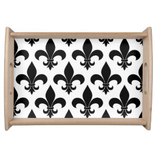 French Fleur de lis Pattern Classic Serving Tray