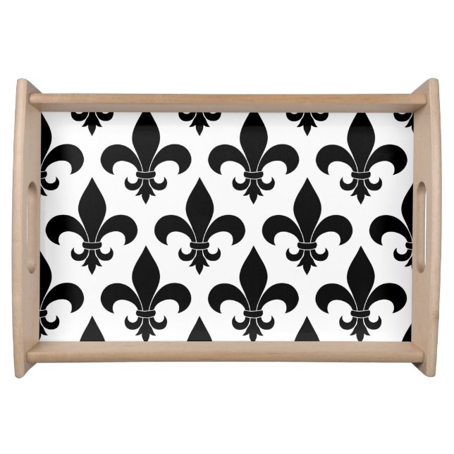 French Fleur de lis Pattern Classic Serving Tray (Front)