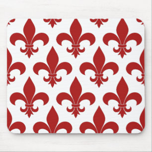 French Fleur de lis Pattern Mouse Pad