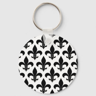 French fleur de lis pattern Parisian Keychain