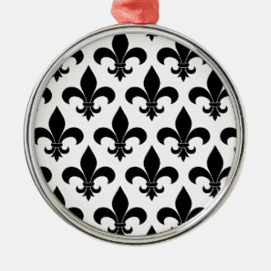 French fleur de lis pattern Parisian Metal Ornament