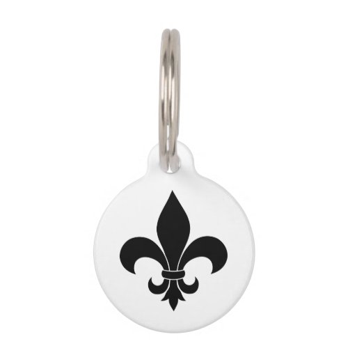 French Fleur de lis Pattern  Pet ID Tag