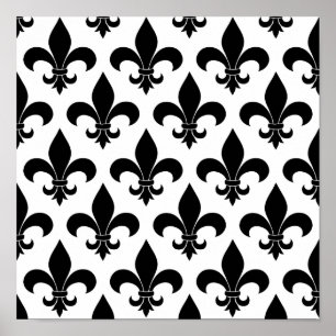 French Fleur de lis Pattern Poster