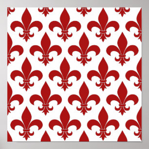 French Fleur de lis Pattern Poster