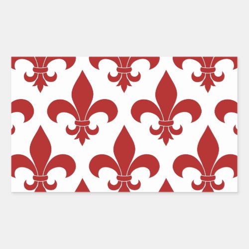 French Fleur de lis Pattern  Rectangular Sticker