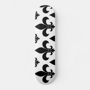 French fleur de lis pattern skateboard