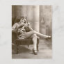 French Flirt - Hosiery Pinup Girl Postcard