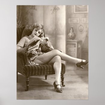 French Flirt - Hosiery Pinup Girl Poster by FrenchFlirt at Zazzle