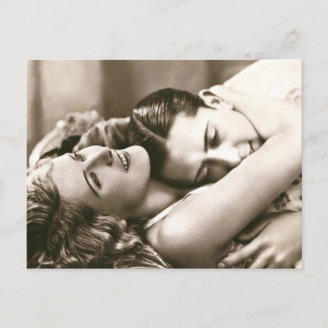 French Flirt - Romantic Vintage Postcard (Front)