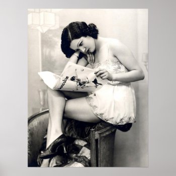 French Flirt - Vintage Pinup Girl Poster by FrenchFlirt at Zazzle