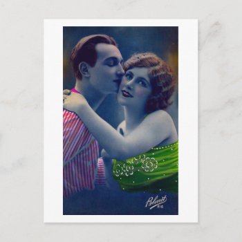 French Flirt - Vintage Romantic Love Postcard by FrenchFlirt at Zazzle