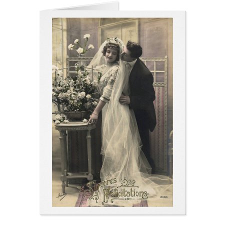 French Flirt - Vintage Romantic Love Postcard