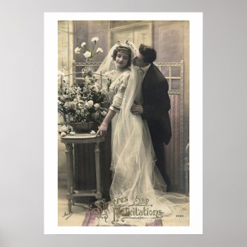 French Flirt - Vintage Romantic Love Poster by FrenchFlirt at Zazzle