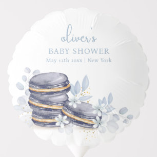 French Floral Bonjour Bébé Macaron Baby Shower Balloon