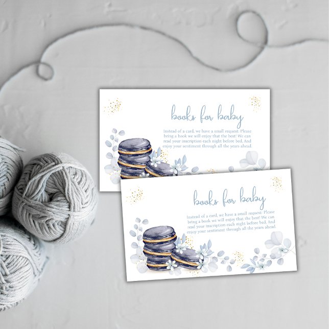 French Floral Bonjour Macaron Books Baby Shower Enclosure Card (French Floral Bonjour Macaron Books Baby Shower Enclosure Card)