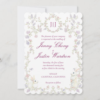 French Floral Garden Invitation