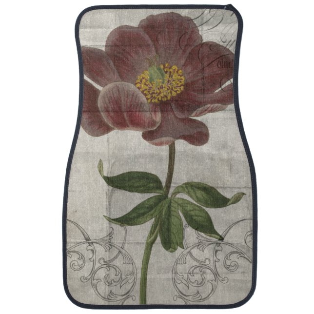 French Floral I Car Mat (Front)