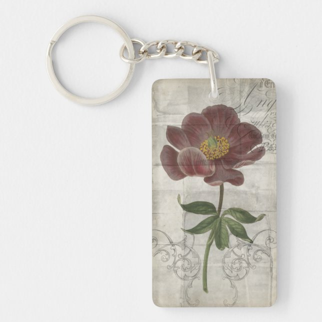 French Floral I Keychain (Front)