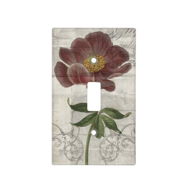 French Floral I Light Switch Cover (Front)