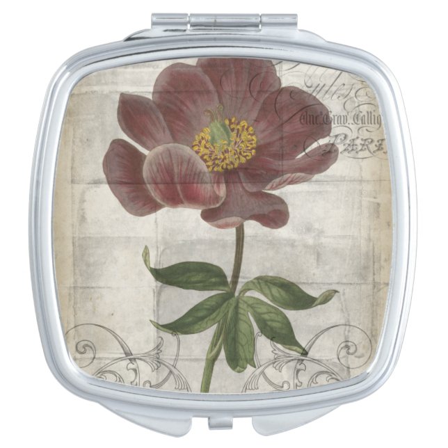 French Floral I Mirror For Makeup (Front)
